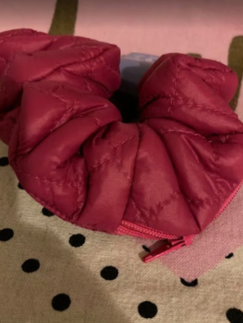 Quilted Puffer Storage Scrunchie